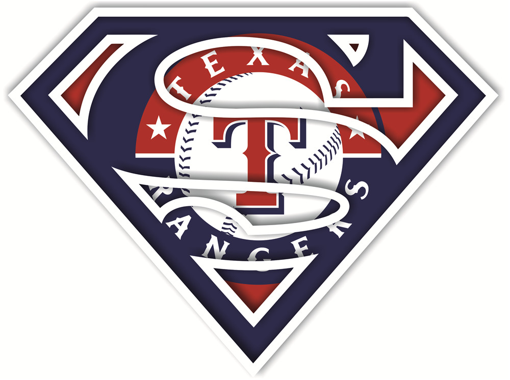 Texas Rangers superman logos fabric transfer